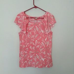 Anne Klein lion head pink top